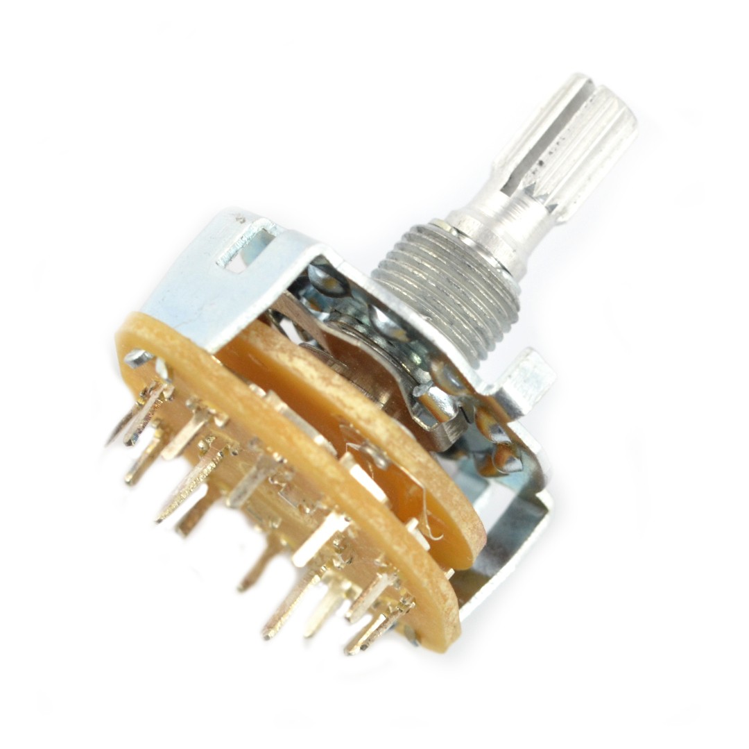 Przełącznik obrotowy 6-pozycji 2 obwody - 37mm